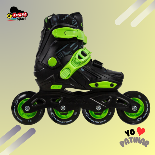 Patin Roller en linea  Canariam ajustable GUMMY  Negro